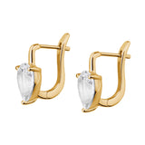 Dorsey - PORTER PEAR-CUT EARRINGS IN LAB WHITE SAPPHIRE