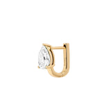 Dorsey - 14K PEAR-CUT HUGGIE EARRING IN LAB DIAMOND