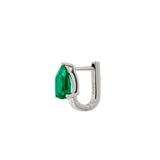 Dorsey - 14K PEAR-CUT HUGGIE EARRING IN LAB EMERALD