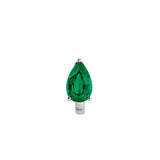 Dorsey - 14K PEAR-CUT HUGGIE EARRING IN LAB EMERALD