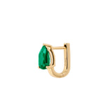 Dorsey - 14K PEAR-CUT HUGGIE EARRING IN LAB EMERALD