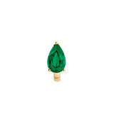 Dorsey - 14K PEAR-CUT HUGGIE EARRING IN LAB EMERALD