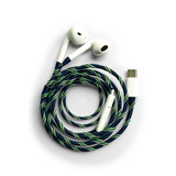 Veronica Beard - Blue Twist Hand - Wrapped Earphones