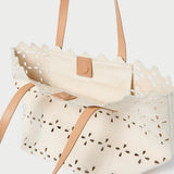 Loeffler Randall - Easton Natural Embroidered Canvas Tote