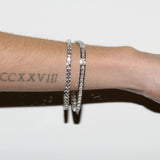 DORSEY PRINCESS-CUT RIVIÈRE BRACELET IN LAB WHITE SAPPHIRE