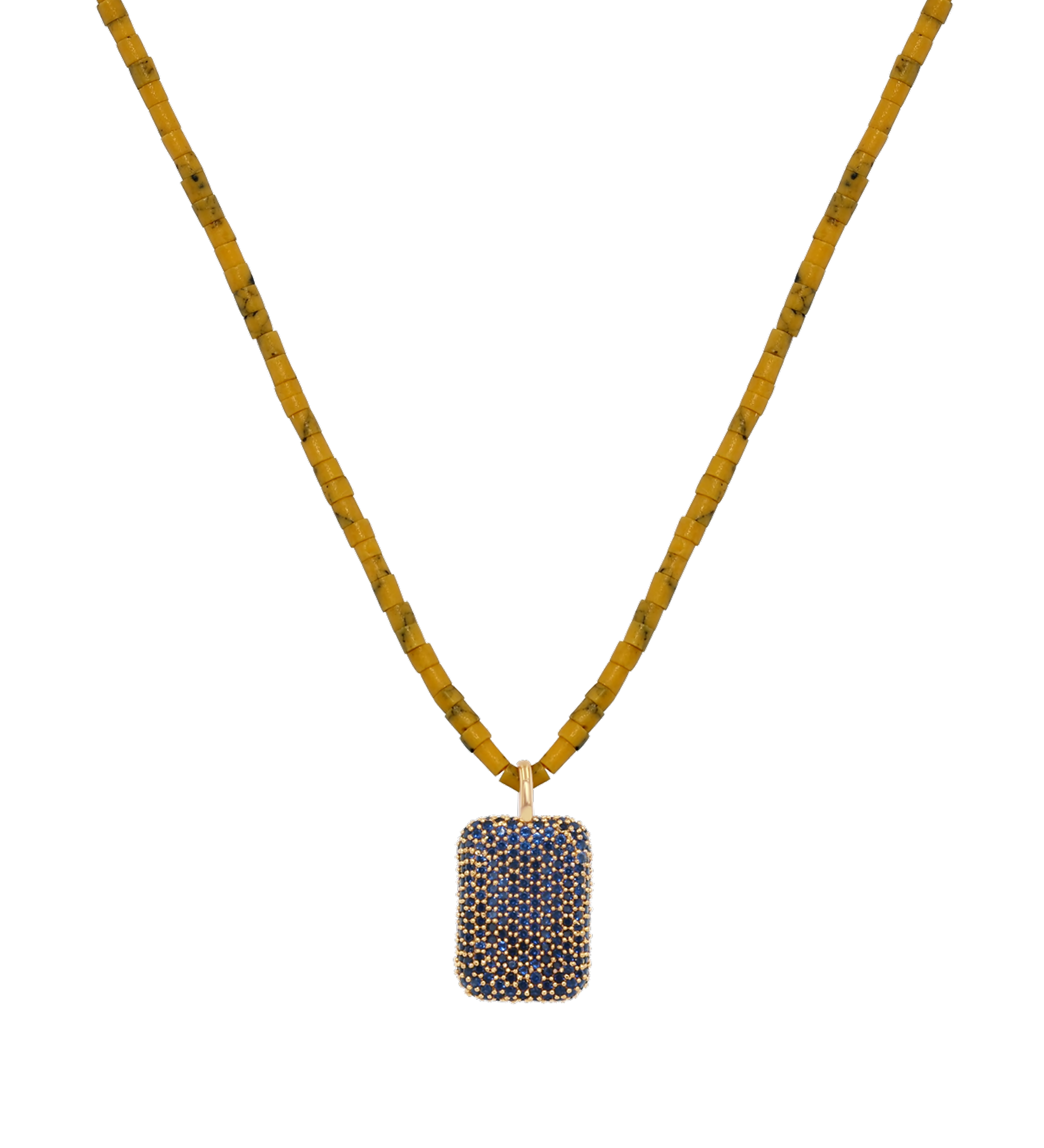 Dorsey - CORTE BEAD AND PAVÉ PENDANT NECKLACE IN AMBRE, 18K GOLD VERMEIL