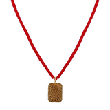 Dorsey - CORTE BEAD AND PAVÉ PENDANT NECKLACE IN CORAIL, 18K GOLD VERMEIL