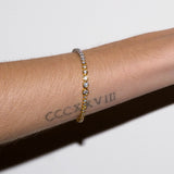 Dorsey - JAMES TWO-TONE GRADUATED BEZEL BRACELET IN MOISSANITE