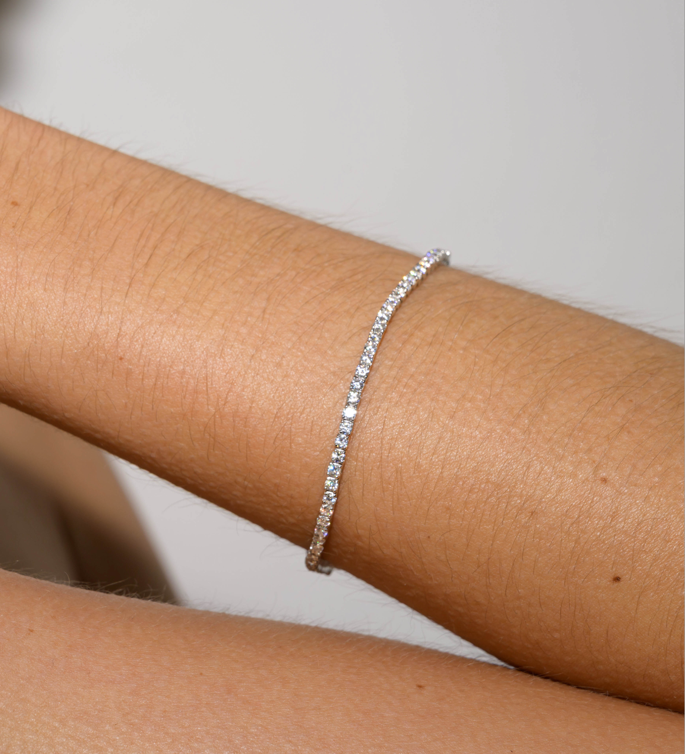 Dorsey - KATE RIVIÈRE BRACELET IN 2MM MOISSANITE, STERLING SILVER