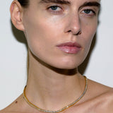 DORSEY PRINCESS-CUT RIVIÈRE NECKLACE IN LAB WHITE SAPPHIRE