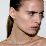 DORSEY PRINCESS-CUT RIVIÈRE NECKLACE IN LAB WHITE SAPPHIRE