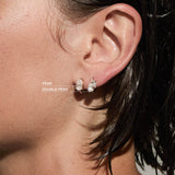 Dorsey - 14K DOUBLE PEAR - CUT HUGGIE EARRING IN LAB DIAMOND, 14K YELLOW GOLD