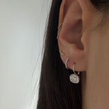 Kinn - Harper 2ctw Cushion Cut Drop Earrings White Gold