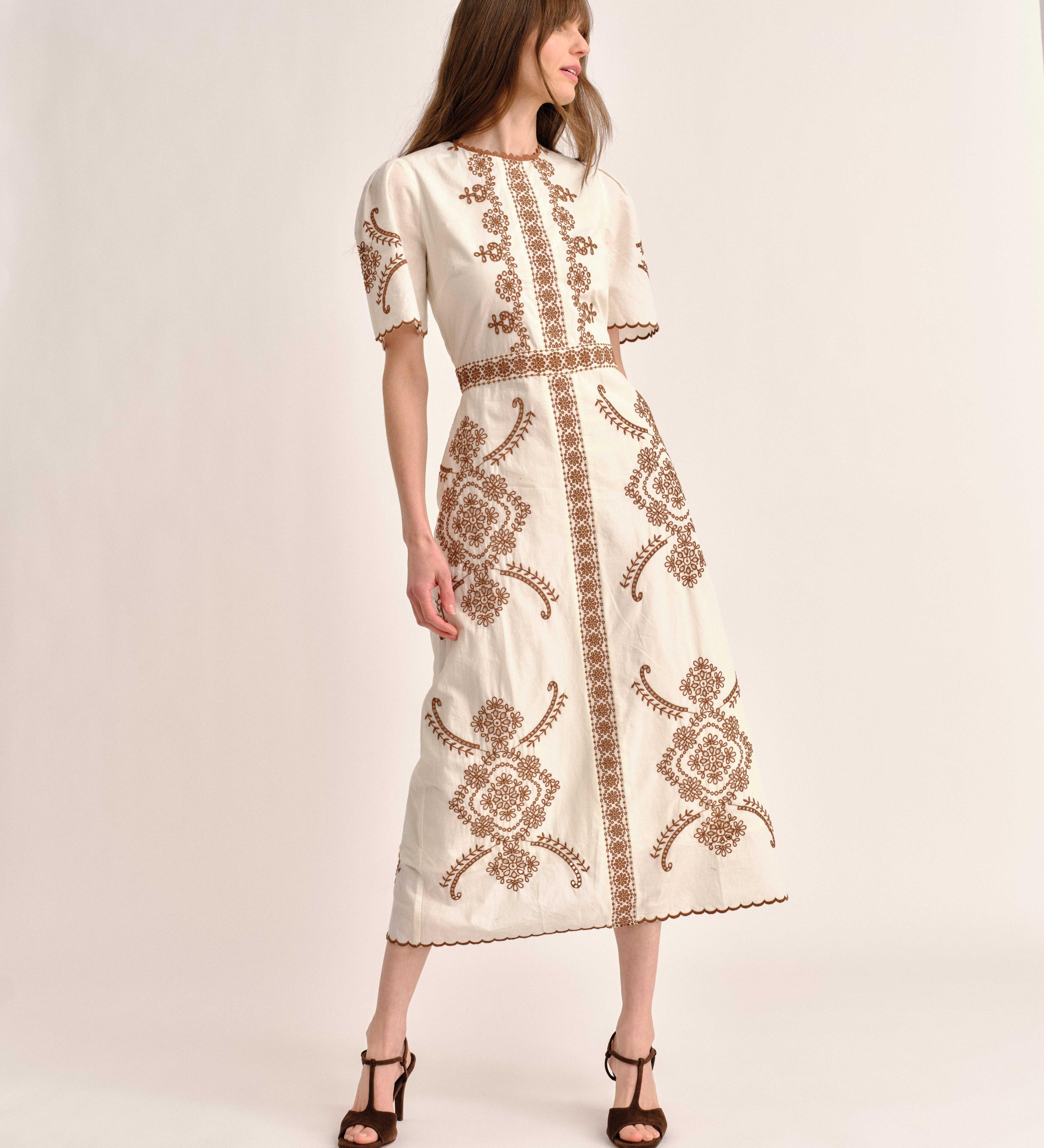 Cartolina - SP26 Bobbi Midi Dress - Ivory