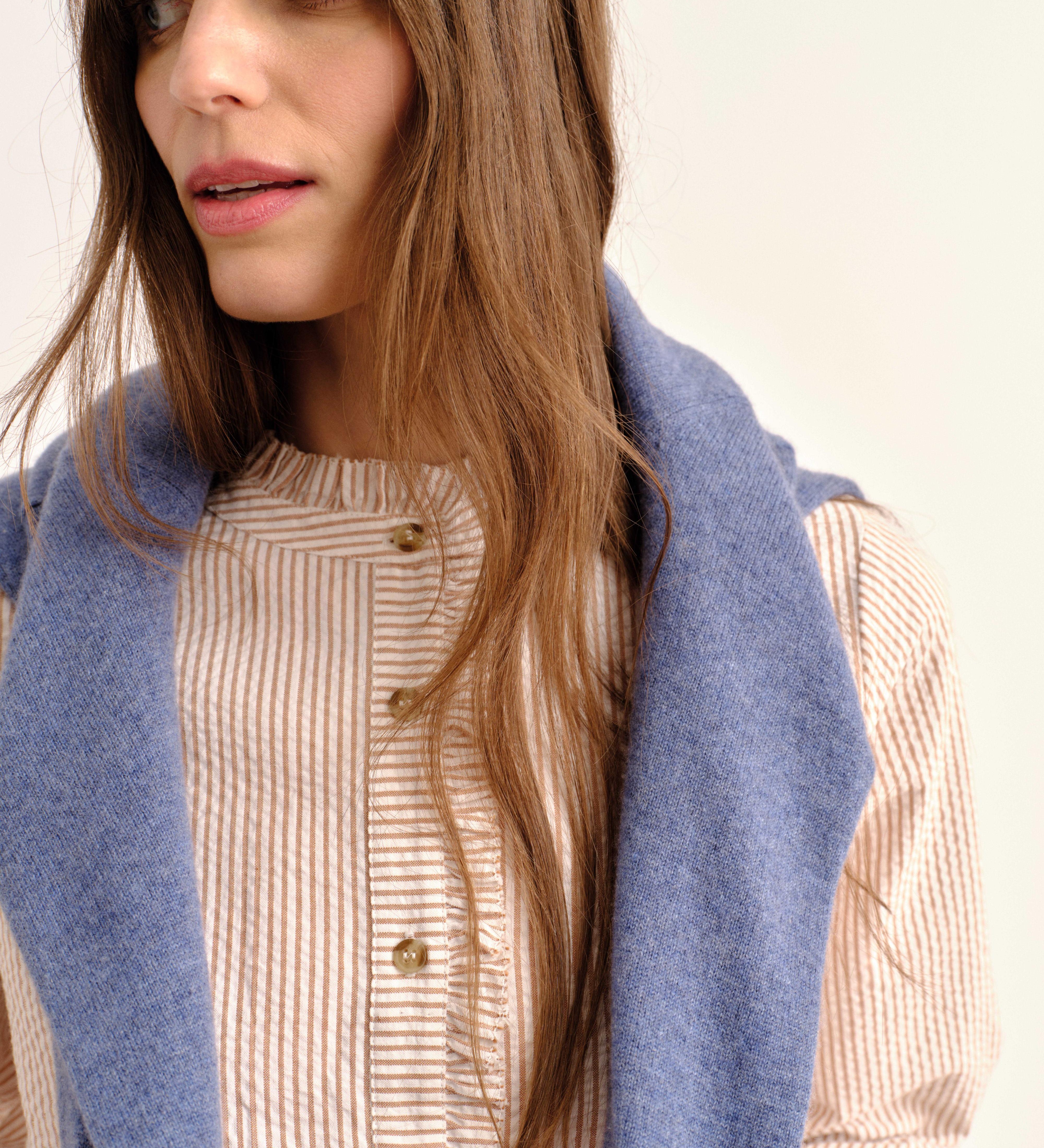 Cartolina - SP26 Percy Shirt - Camel Stripe