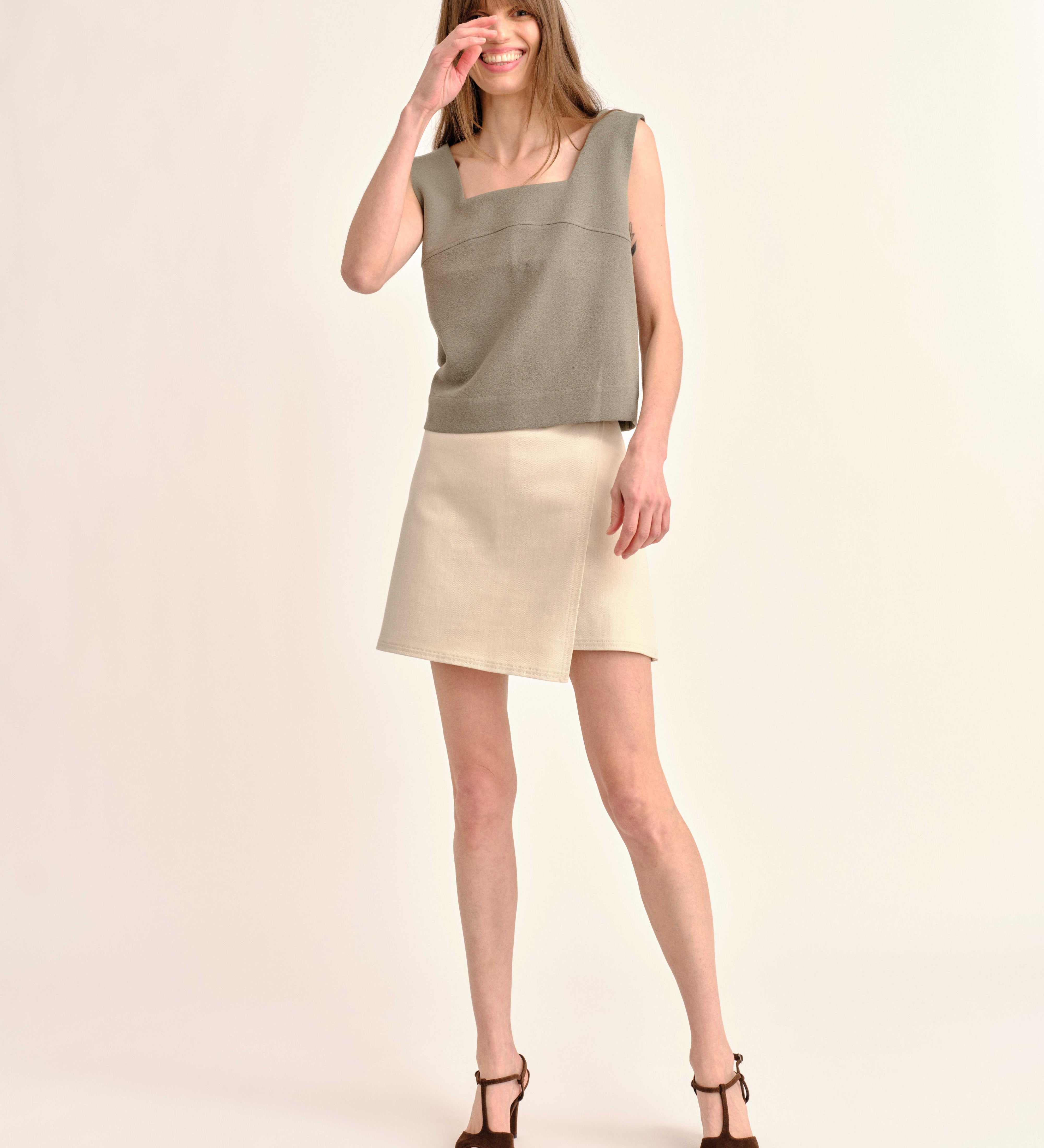 Cartolina - SP26 Elisa Skort - Ivory
