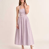 Cartolina - SP26 Chalmers Halter Midi Dress - Wisteria