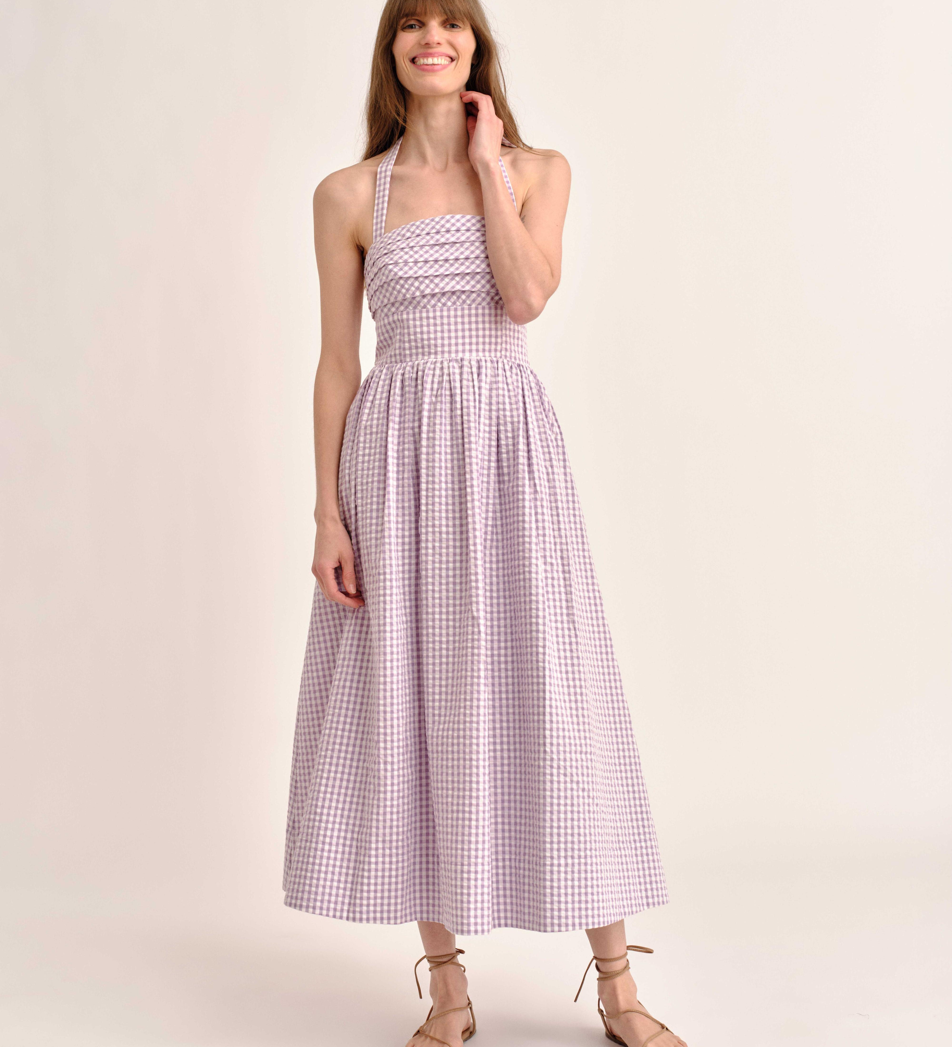 Cartolina - SP26 Chalmers Halter Midi Dress - Wisteria