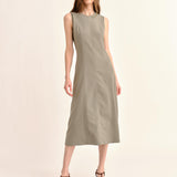 Cartolina - SP26 Rain Midi Dress - Moss