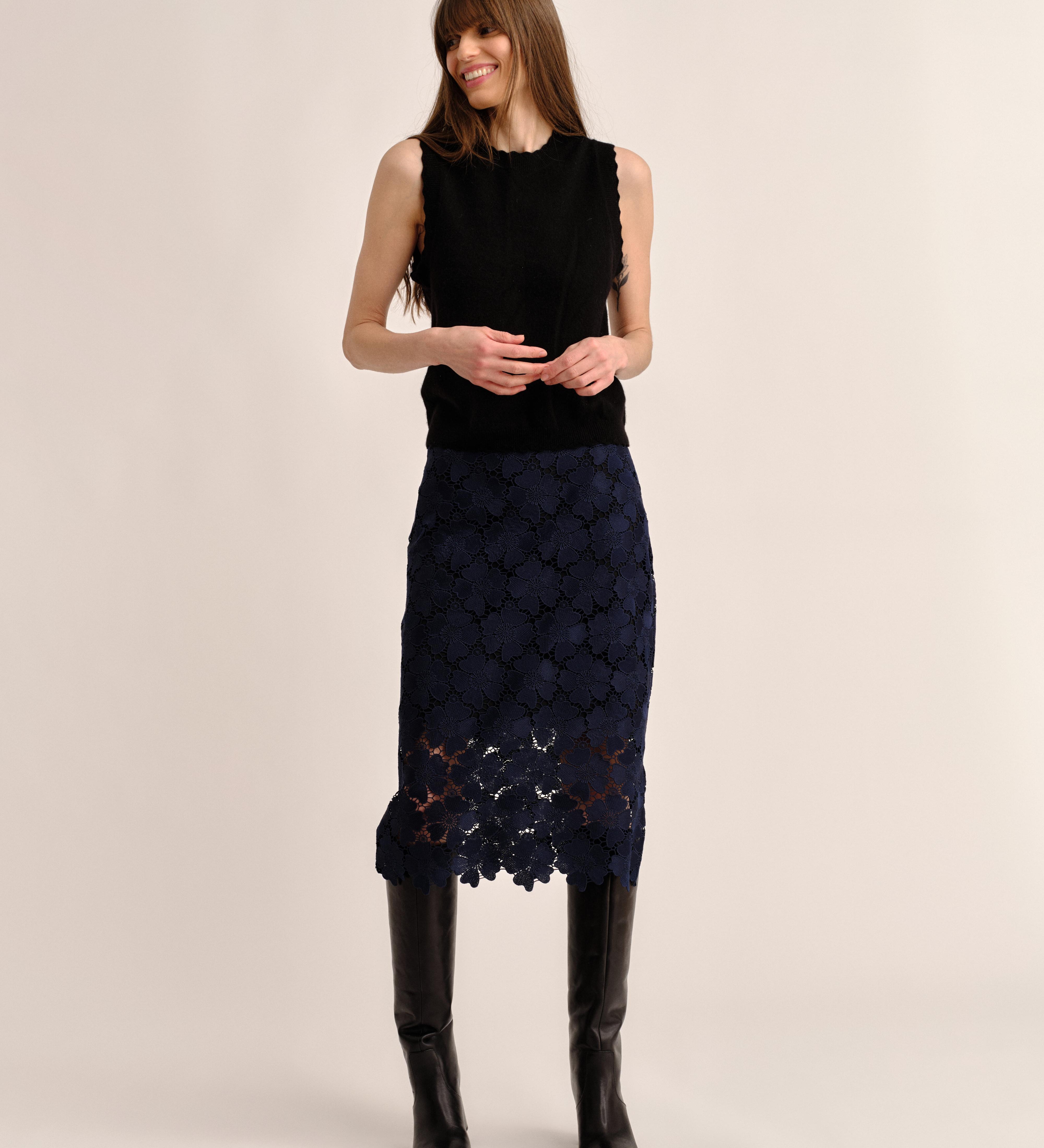 Cartolina - SP26 Lou Sweater Shell - Noir