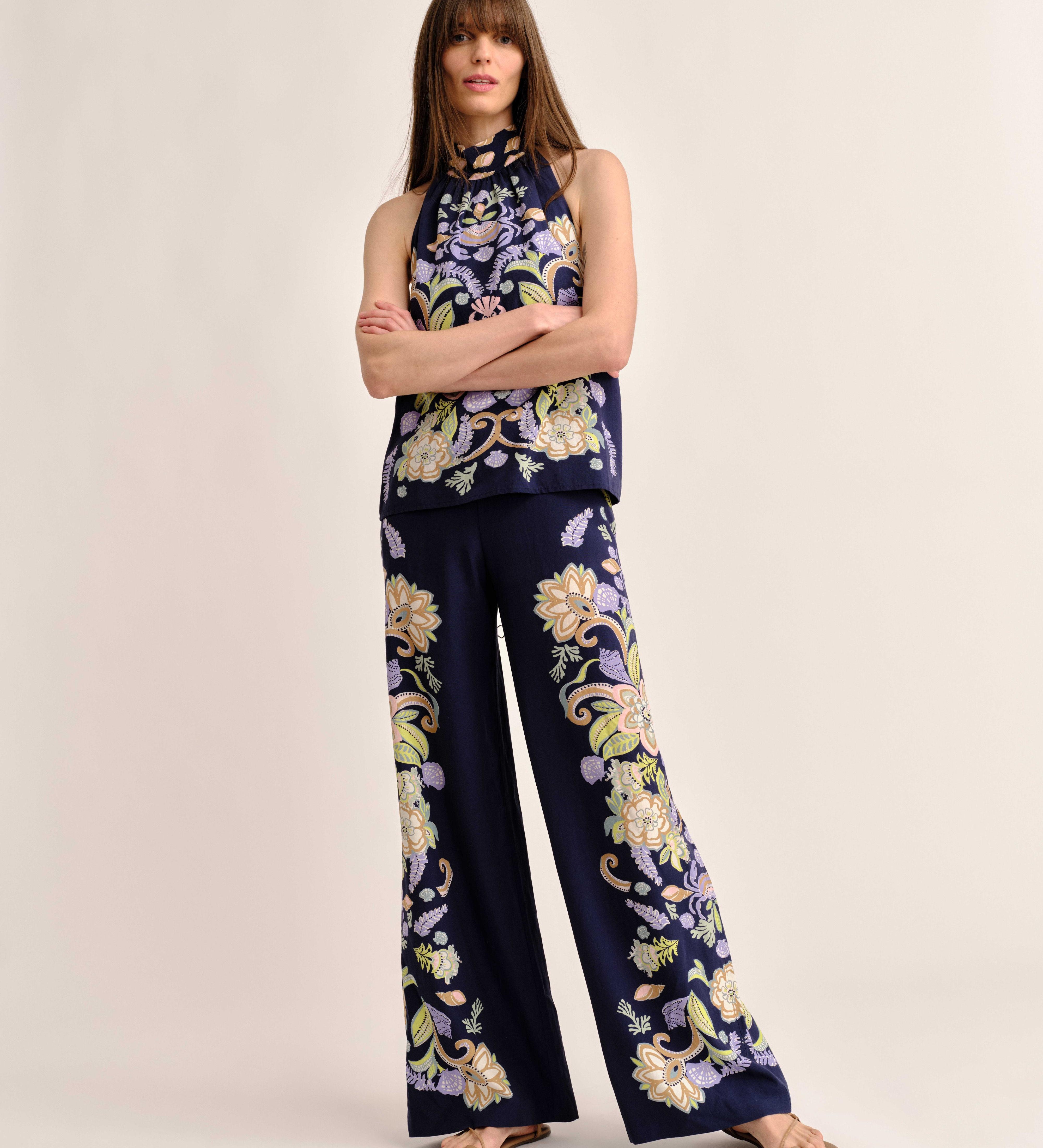 Cartolina - SP26 Legare Halter Top - Mariner's Bloom