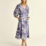 Cartolina - SU26 Dover Dress - Parrish Geo Print - Coastal Indigo