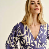 Cartolina - SU26 Dover Dress - Parrish Geo Print - Coastal Indigo