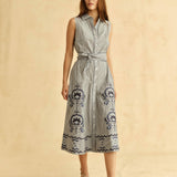 Cartolina - FA26 Francesca Dress - Parkside Floral Stripe