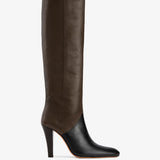 Jude - Edita Knee Boot Black And Mocha Leather