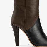 Jude - Edita Knee Boot Black And Mocha Leather