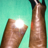 Jude - Edita Knee Boot Black And Mocha Leather
