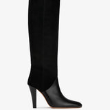Jude - Edita Knee Boot Black Leather And Black Suede