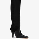 Jude - Edita Knee Boot Black Leather And Black Suede