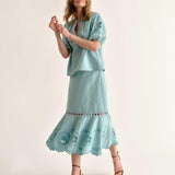 Cartolina - PF26 Marlo Skirt - Canal Blue
