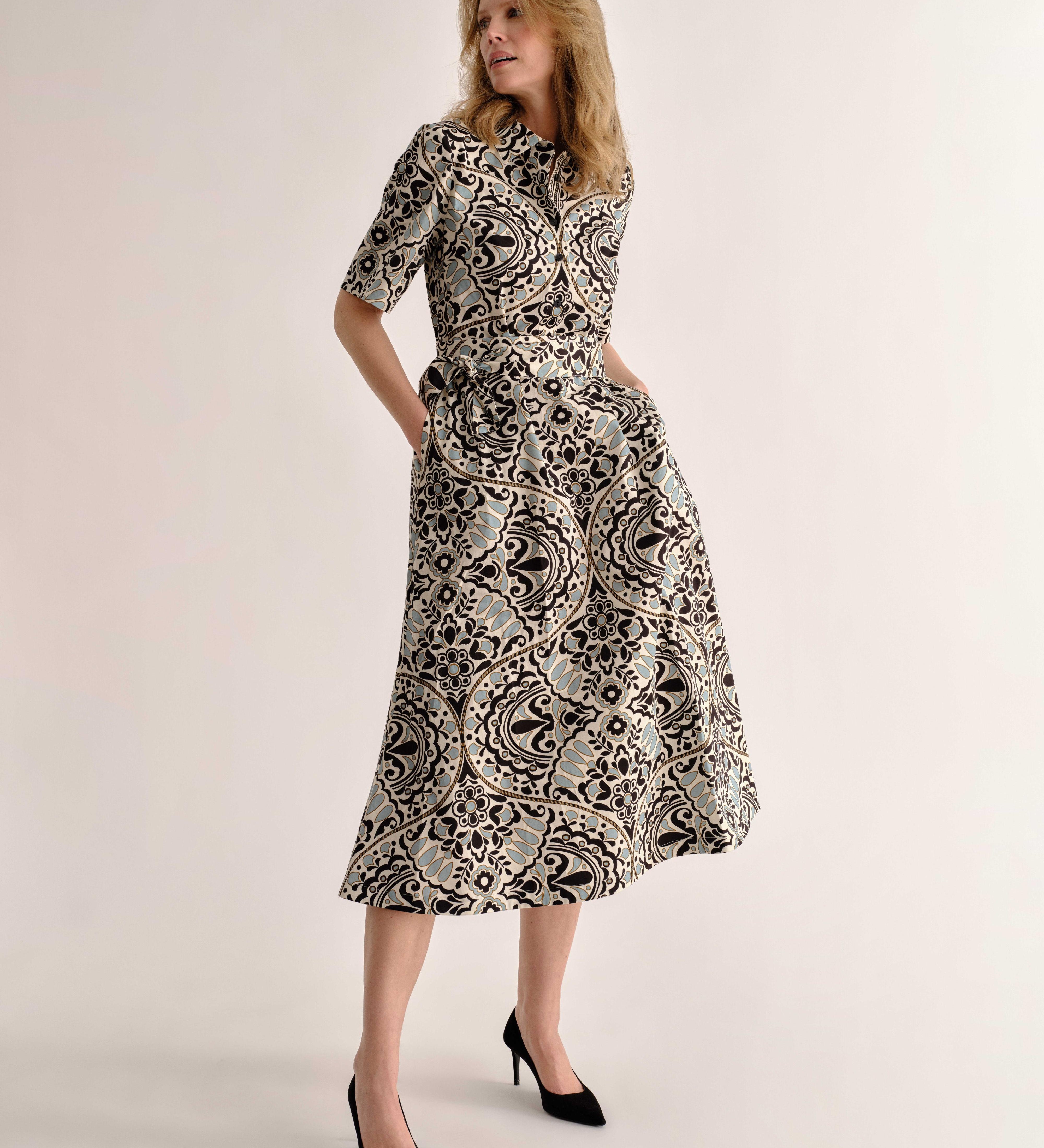 Cartolina - SP26 Cara Shirtdress - Flor Medallion Tidal Pool