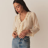 DÔEN - ELDORIS TOP -- ALABASTER