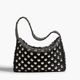 Khaite - Elena Bag in Black Leather with Studs