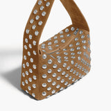Khaite - Elena Bag in Mud Suede with Studs