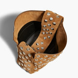 Khaite - Elena Bag in Mud Suede with Studs