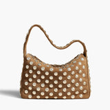Khaite - Elena Bag in Mud Suede with Studs