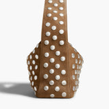 Khaite - Elena Bag in Mud Suede with Studs
