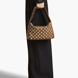 Khaite - Elena Bag in Mud Suede with Studs