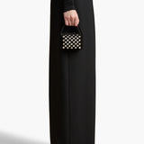 Khaite - Nano Elena Bag in Black Suede with Silver Studs