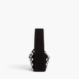 Khaite - Nano Elena Bag in Black Suede with Silver Studs