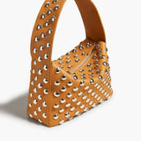 Khaite - Elena Bag in Nougat Leather with Studs