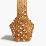 Khaite - Elena Bag in Nougat Leather with Studs
