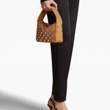 Khaite - Small Elena Bag in Nougat Leather with Studs