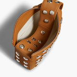 Khaite - Small Elena Bag in Nougat Leather with Studs