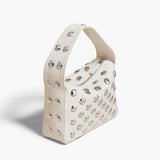 Khaite - Small Elena Bag in Off-White Leather with Studs