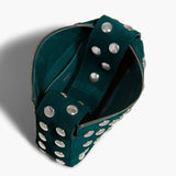 Khaite - [Avex] Small Elena Bag in English Green Suede with Studs
